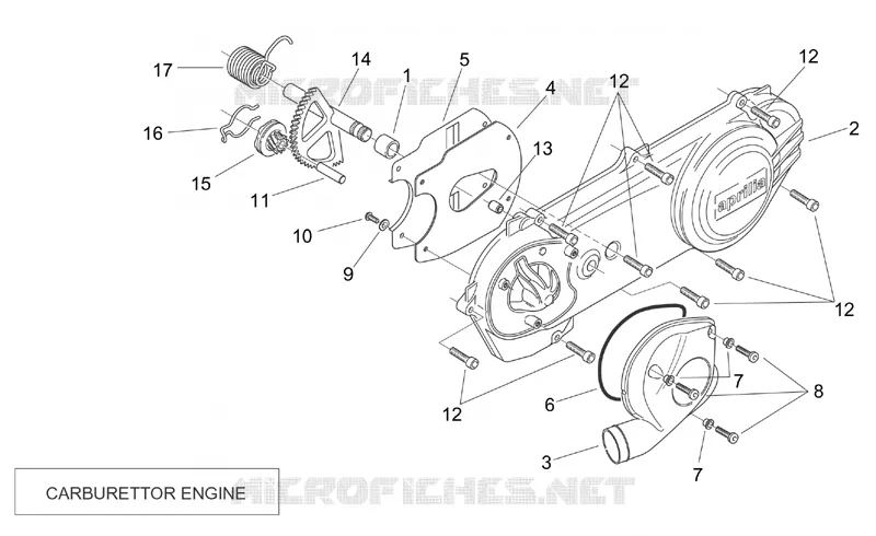 Coperchio trasmissione (Carburatore)